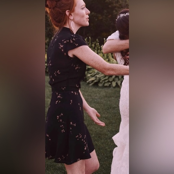 Black and Floral Reformation Dress size 2 - Picture 13 of 13